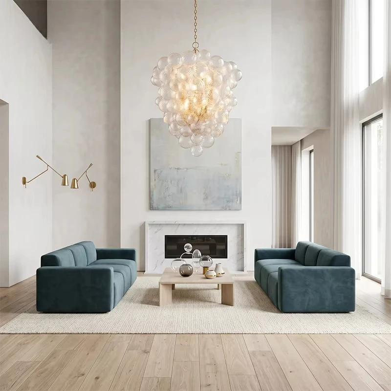 Entrance chandelier, glass chandelier, villa living room chandelier, luxury lighting decoration home