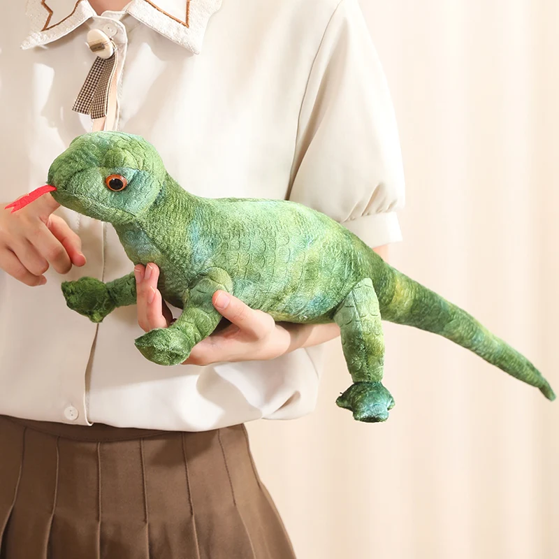 Lifelike Green / Brown Lizard Cute Lizard Plush Toys 60-100cm Simulation Animal Stuffed Doll Birthday Gifts