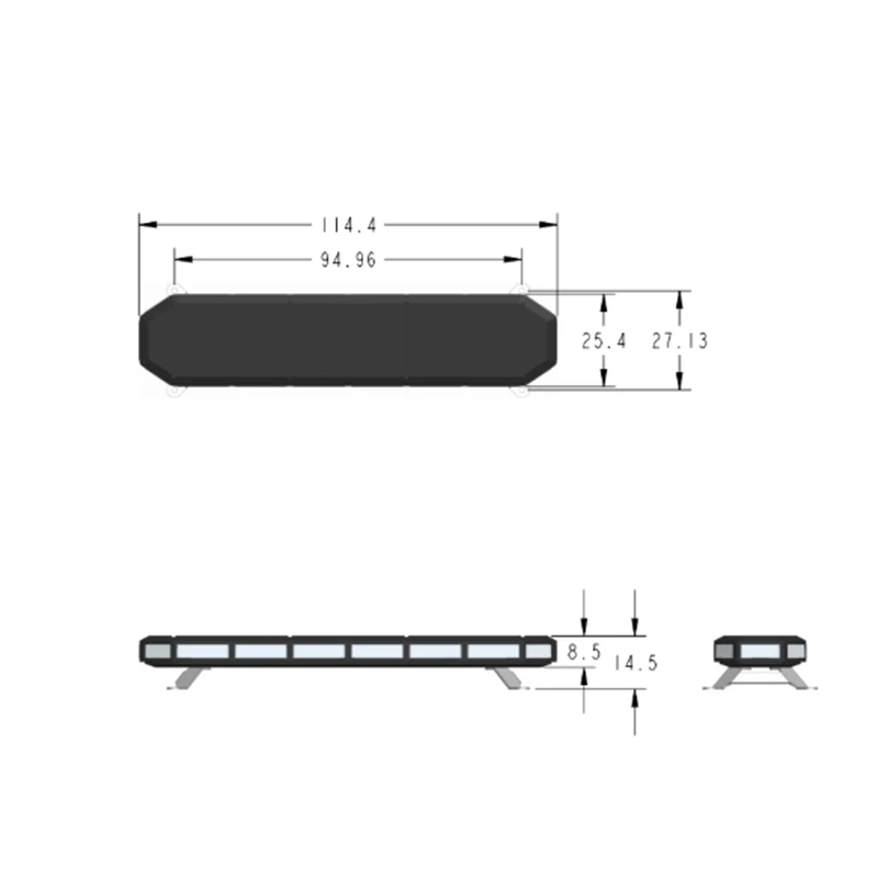 RC 1/14 LED Engineering Light Roof light for Tamiya Hydraulic Excavator Loader Dump Truck for VOLVO Trailer Tipper DIY Parts