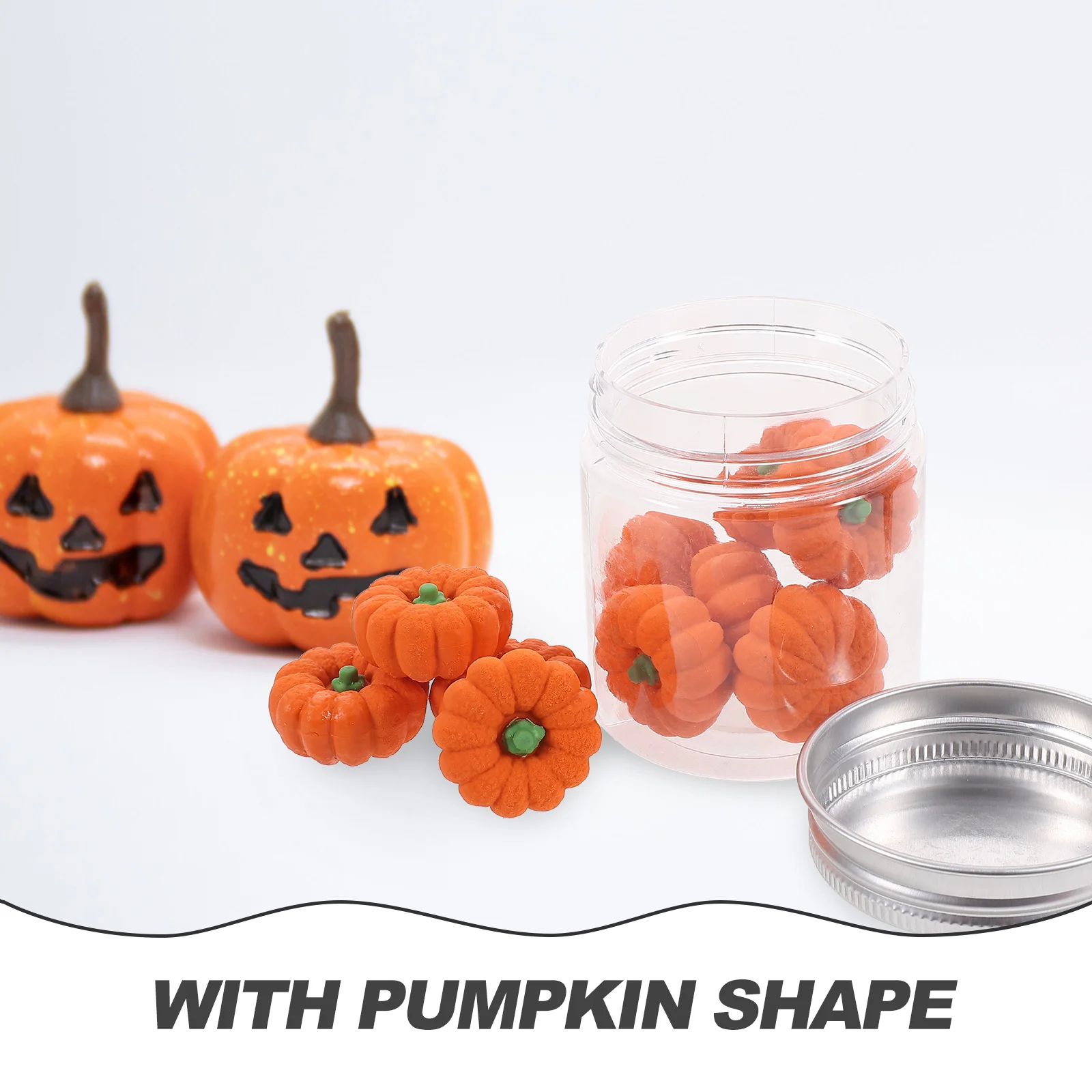 

Pumpkin Eraser Tiny Erasers Small Halloween Fun Cute for School Pencil Mini Holiday