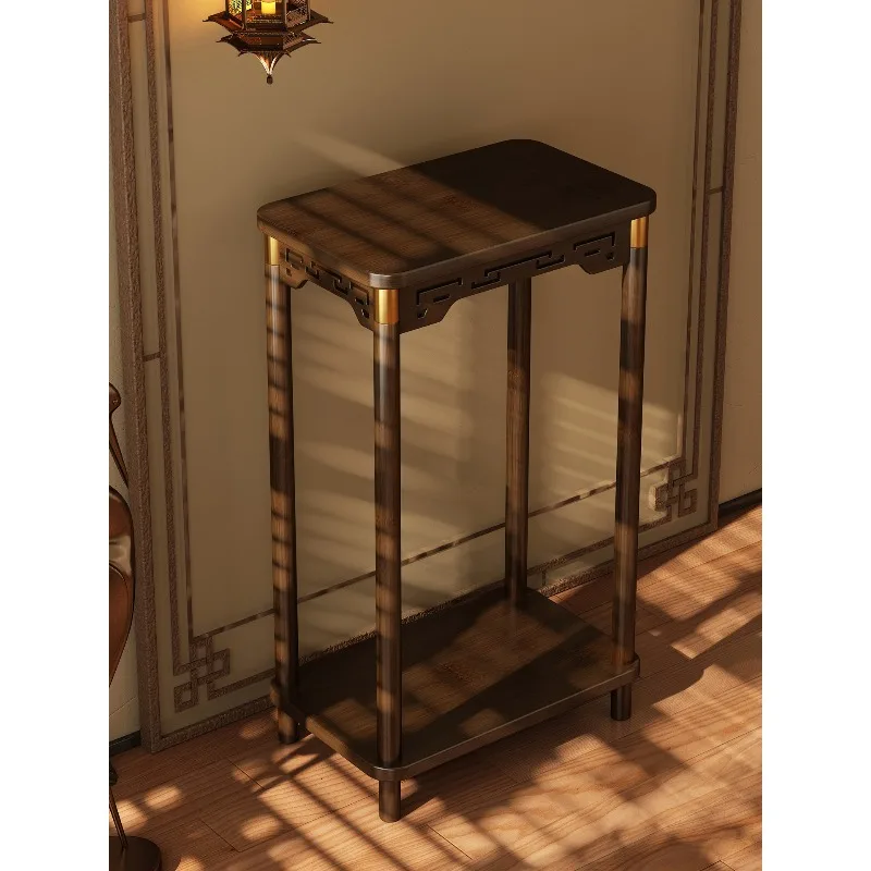 

Bogu frame Solid wood Chinese tea room ornament display stand Living room indoor flower stand Shelf Balcony flower pot placement
