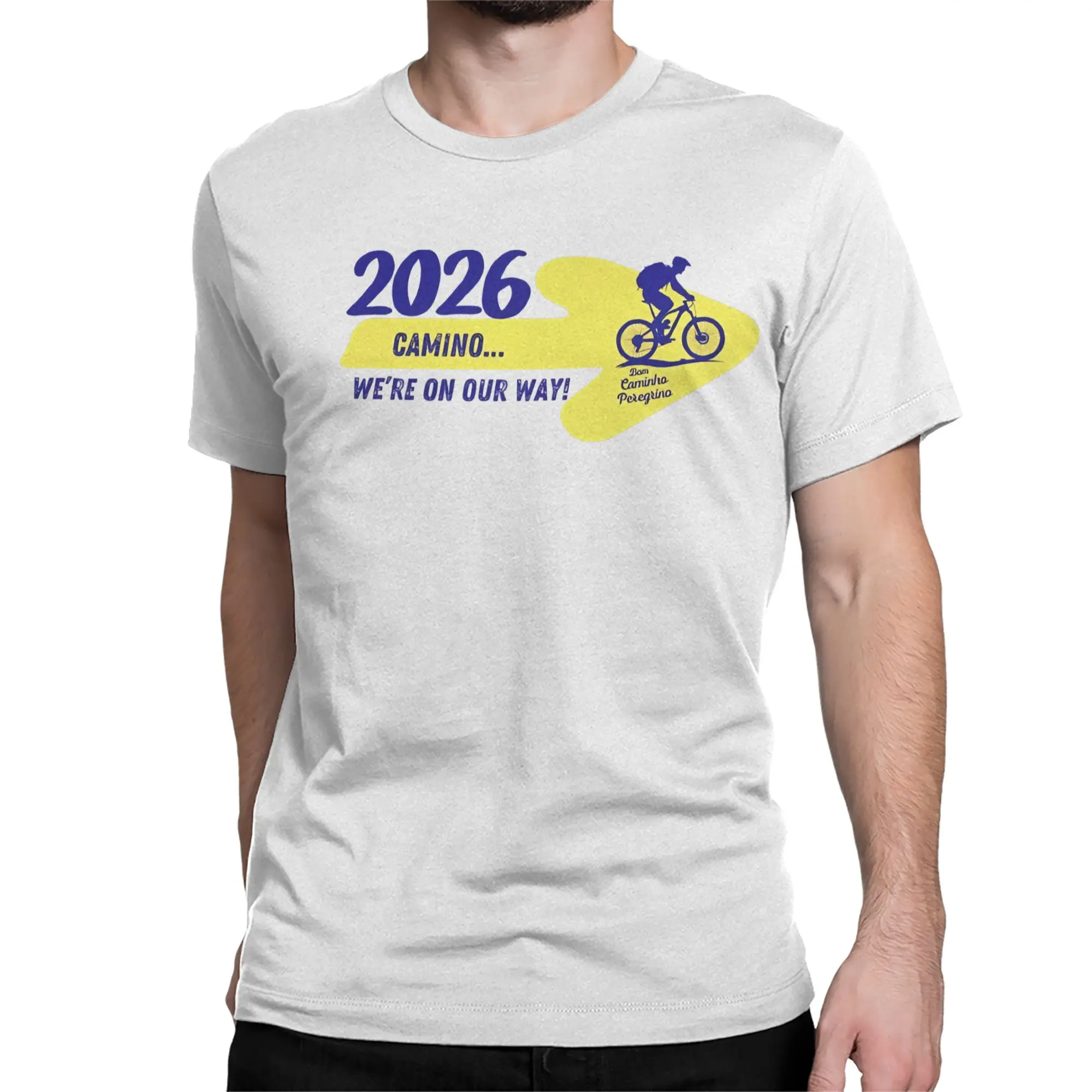 Men Women's T-Shirt Camino De Santiago 2026 Vintage 100% Cotton Tee Shirt Short Sleeve Bike Riding T Shirt Clothes Plus Size