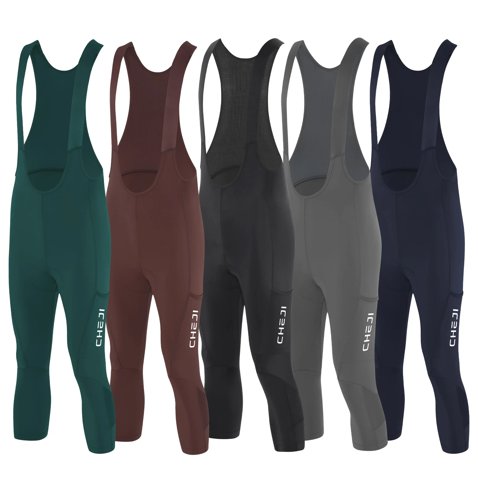 

CHEJI Men's 3/4 Cycling Bib Shorts Breathable Comfortable Cycling Bib Pants for Men