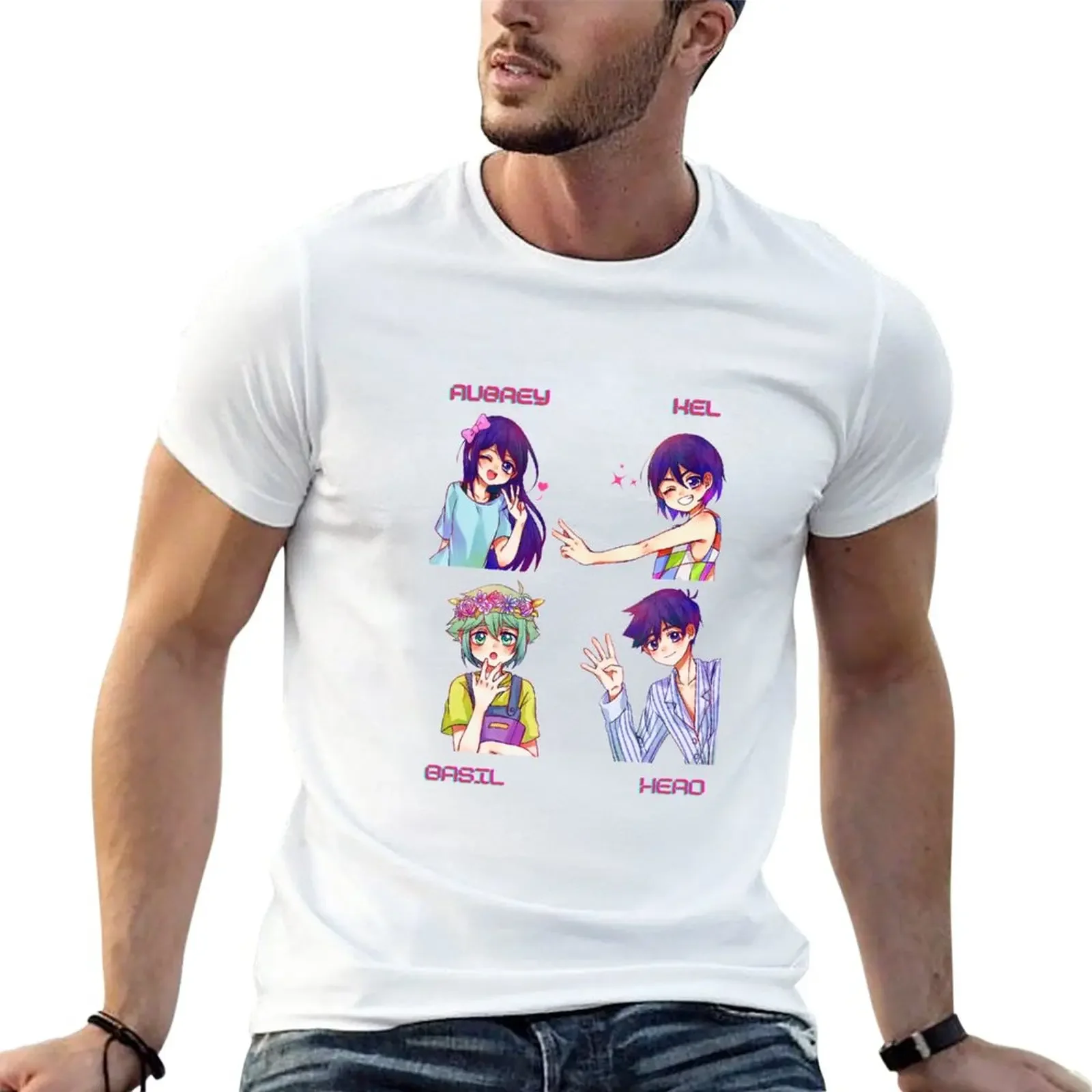 Omori Friends T-Shirt aesthetic clothes anime T-shirt men