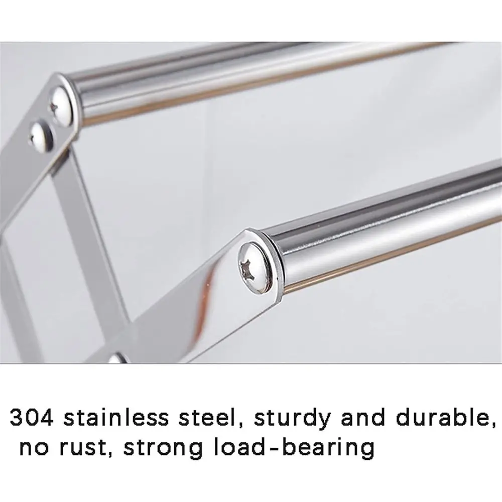 Space-Saving Wall-Mounted Clothes Drying Rack, Adjustable Indoor/Outdoor Retractable Hanger, Easy Install, 4 Tracks, 70cm