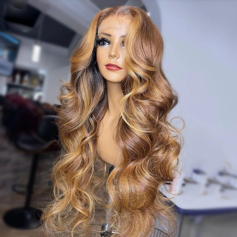 

Long Soft 180Density Highlight Blonde Body Wave 26Inch Lace Front Wig For Black Women Baby Hair Preplucked Daily Glueless Wig