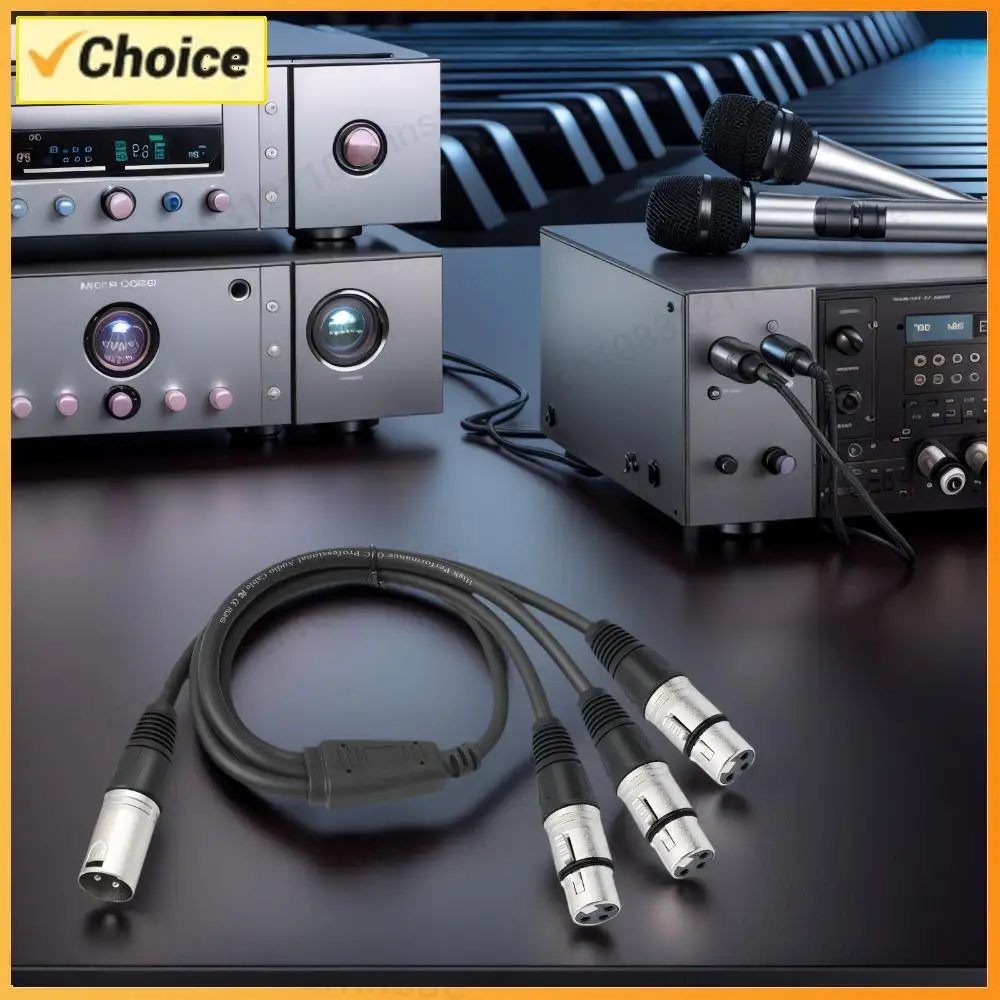 3Pin Audio Cable Adaptor Foil+Braided Shielded Microphone Cable Lightweight Balanced XLR Mic Cord for Mixer Microphone Amplifier