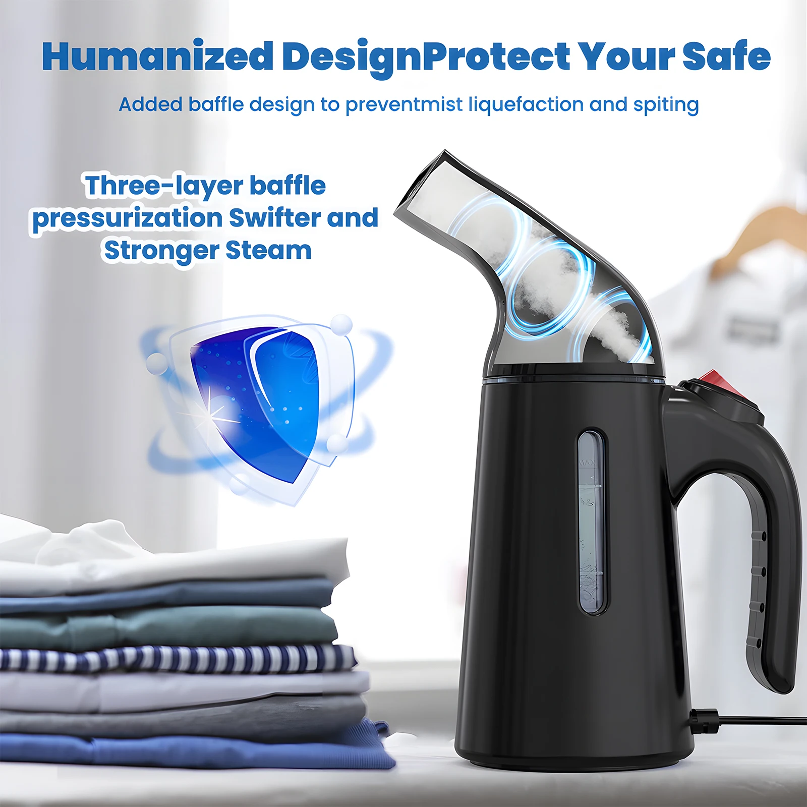 Vaporizador portátil portátil para roupas, 700w, mini vaporizador de 120ml para roupas com desligamento automático, removedor rápido de rugas para viagens