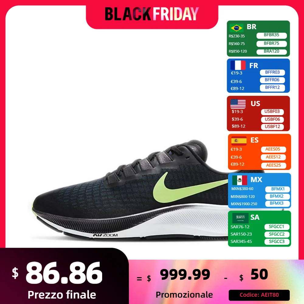 Nike Original Man and Weman sneakers New Arrival  Air Zoom Pegasus 37 low Sneakers Fashionable and breathable Running Shoes