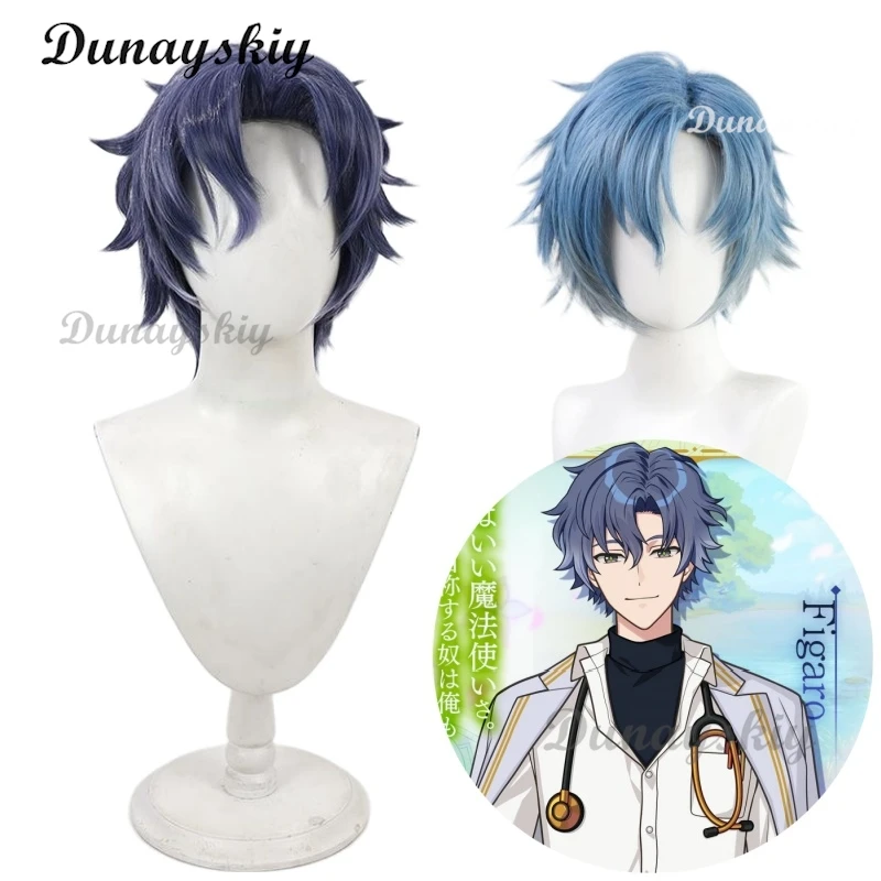 Peluca de Cosplay Figaro, promesa del mago, pelo sintético corto resistente al calor, pelucas Con para fiesta de Halloween personalizadas