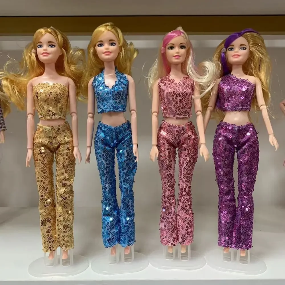 

Casual Wears 11.5" Fashion Dresses Dolls DIY Accessories 7 Styles Doll Elegant Clothes Shiny Sequin Tops Pants