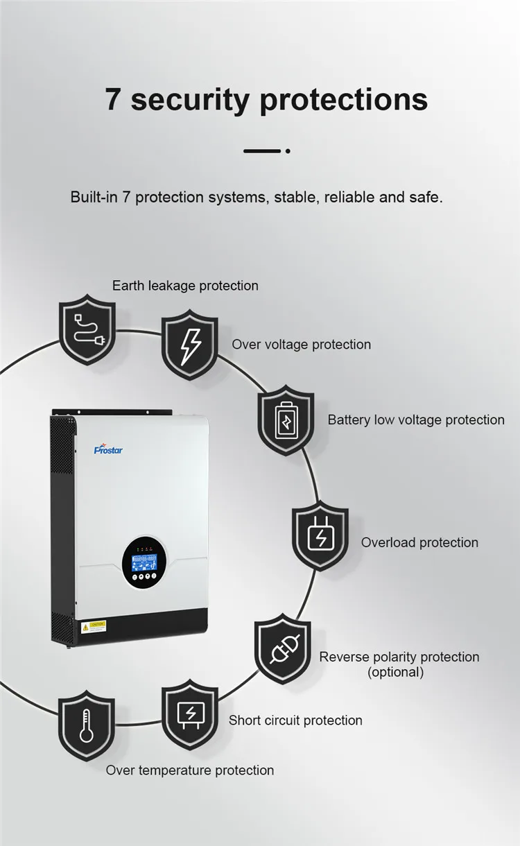 Solar Hybrid Sicile monophasé, hors réseau, onde sinusoïdale pure s, 3 KW, 3000W, 24V