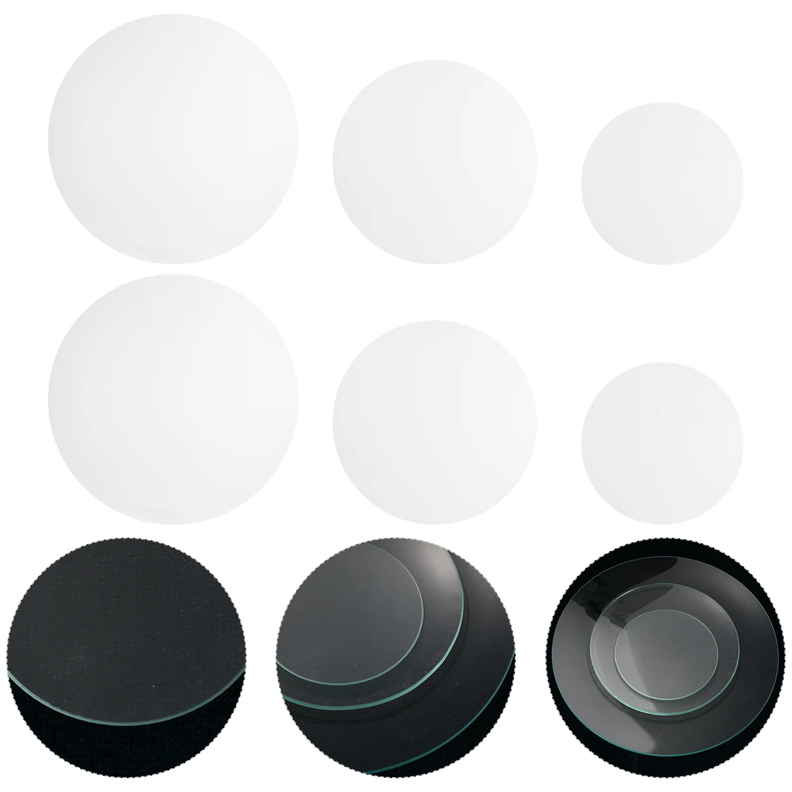 

6Pcs Glass Evaporation Dish Set 150mm 100mm 70mm Laboratory Watch Glass Beaker Lids Science Tools Laboratory Supplies