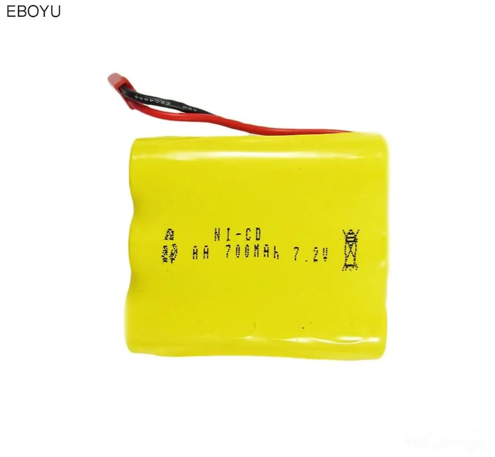 EBOYU 7.2V 700mAh Ni-cd Rechargeable AA Battery Pack JST 2P Plug for Huanqi 951 958 RC Boat And Other Similar Remote Control Toy