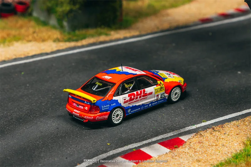 (الطلب المسبق) Tarmac Works 1:64 A4 Quattro Super Tourenwagen Cup 1998 Frank Biela # 45 نموذج سيارة دييكاست كوليكتور
