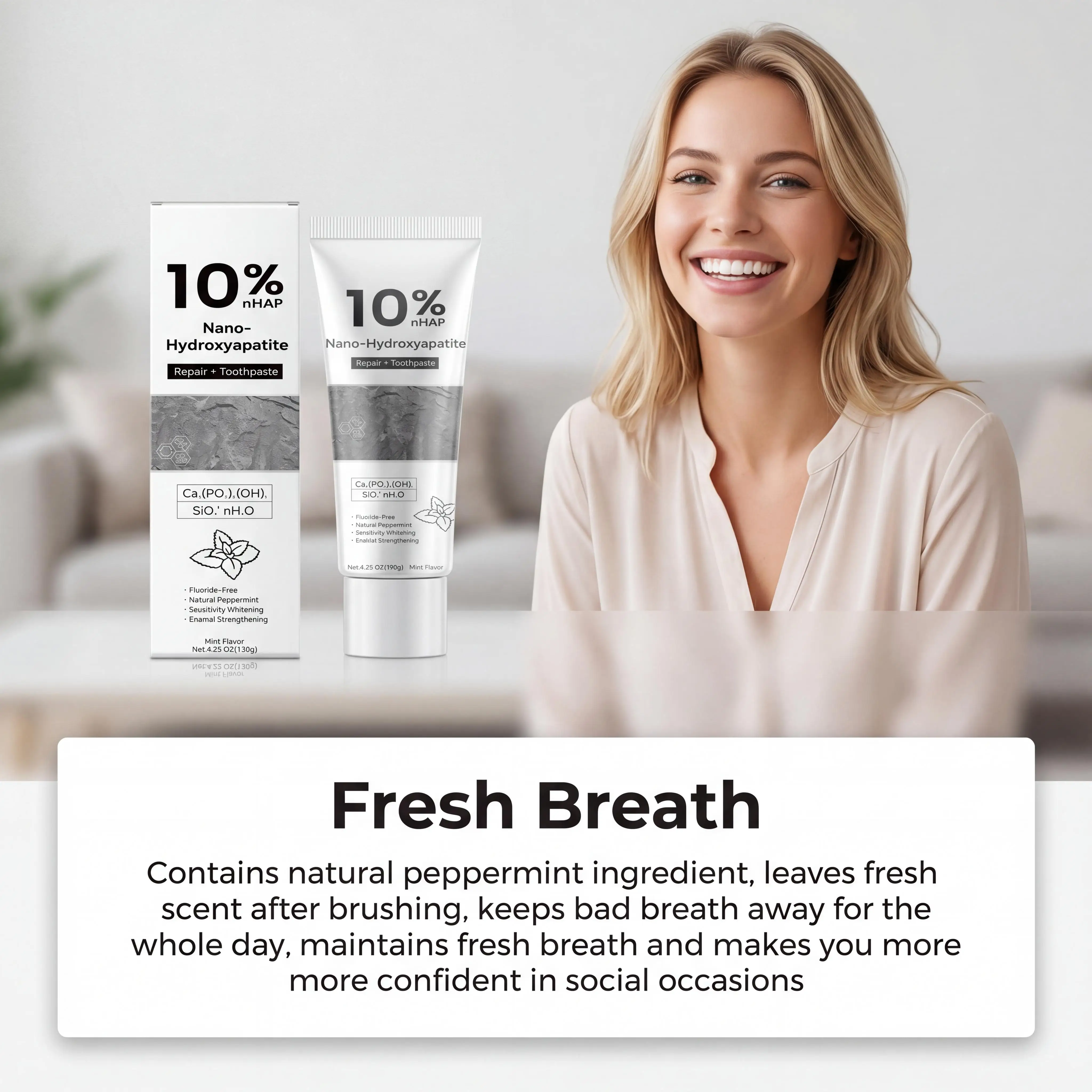 Nano-Hydroxyapatite Toothpaste - Teeth Whitening That Works ulasan dan harga