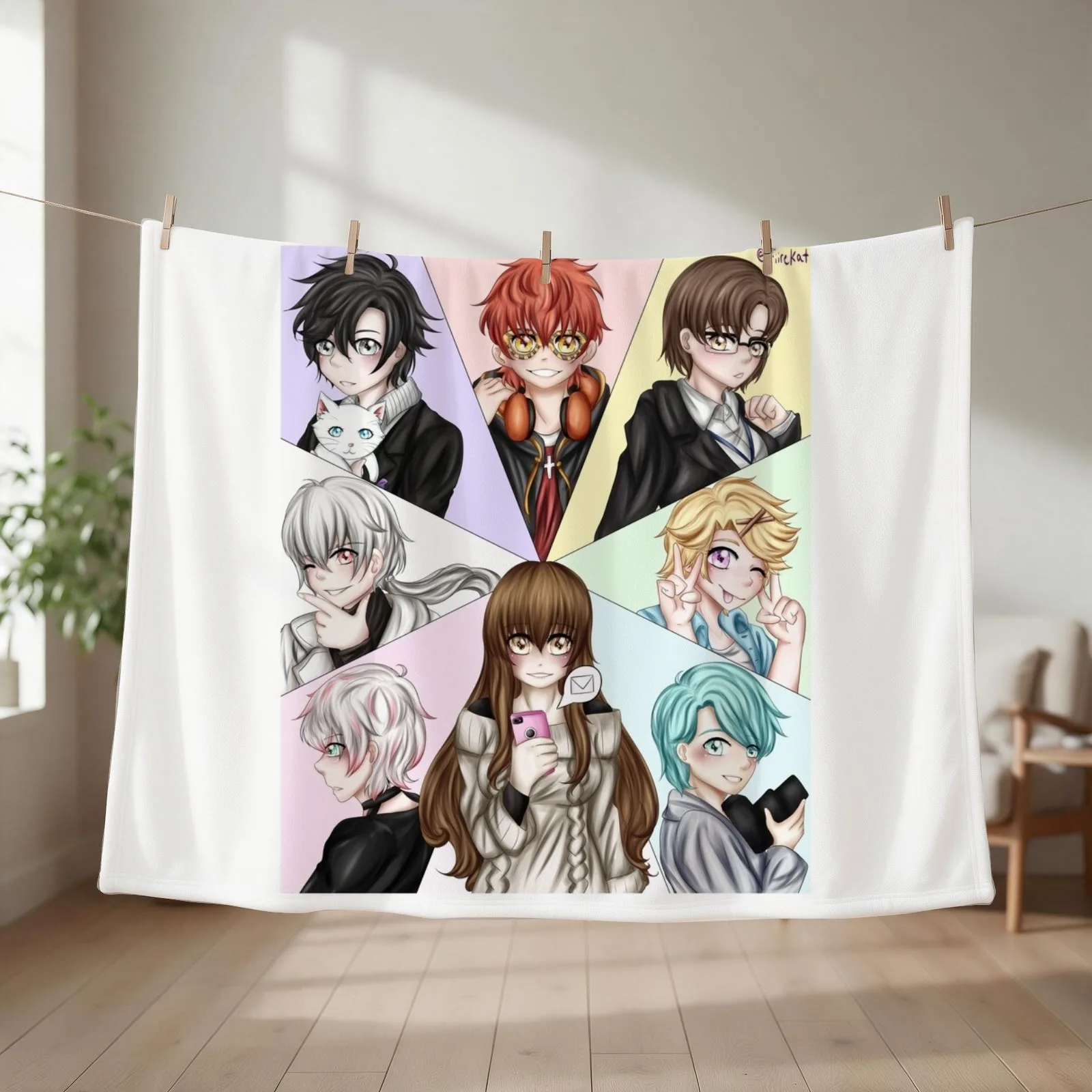 Mystic Messenger Throw Blanket couch cozy soft plush fuzzy picnic outdoor blanket