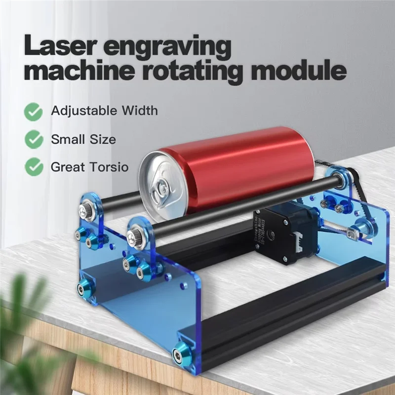 Abky-gerador a laser rolo rotativo eixo y módulo de gravação de rolo rotativo para gravura de objetos cilíndricos latas ferramentas diy