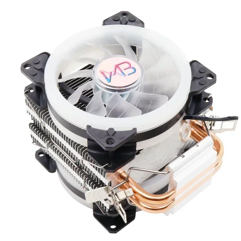 Ventilador cooler de cpu de refrigeração eficiente 3pin para intel lga 1150 1151 1155 1700 775 1200 amd am3 am4 ventilador silencioso radiador silencioso