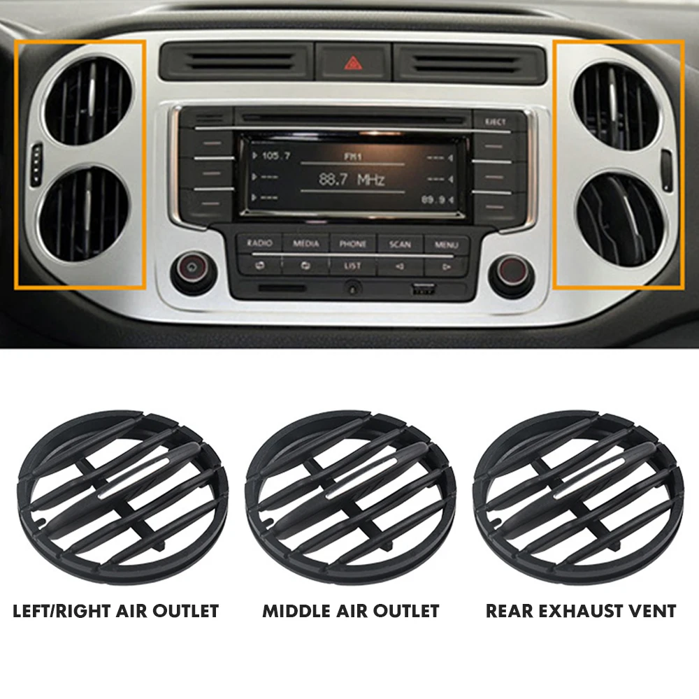 1Pcs Car AC Air Conditioning Outlet Vent Grill Shutter Folding for Volkswagen Tiguan 5N MK1 R-line 2010 2012 2013 2014 2015 2017