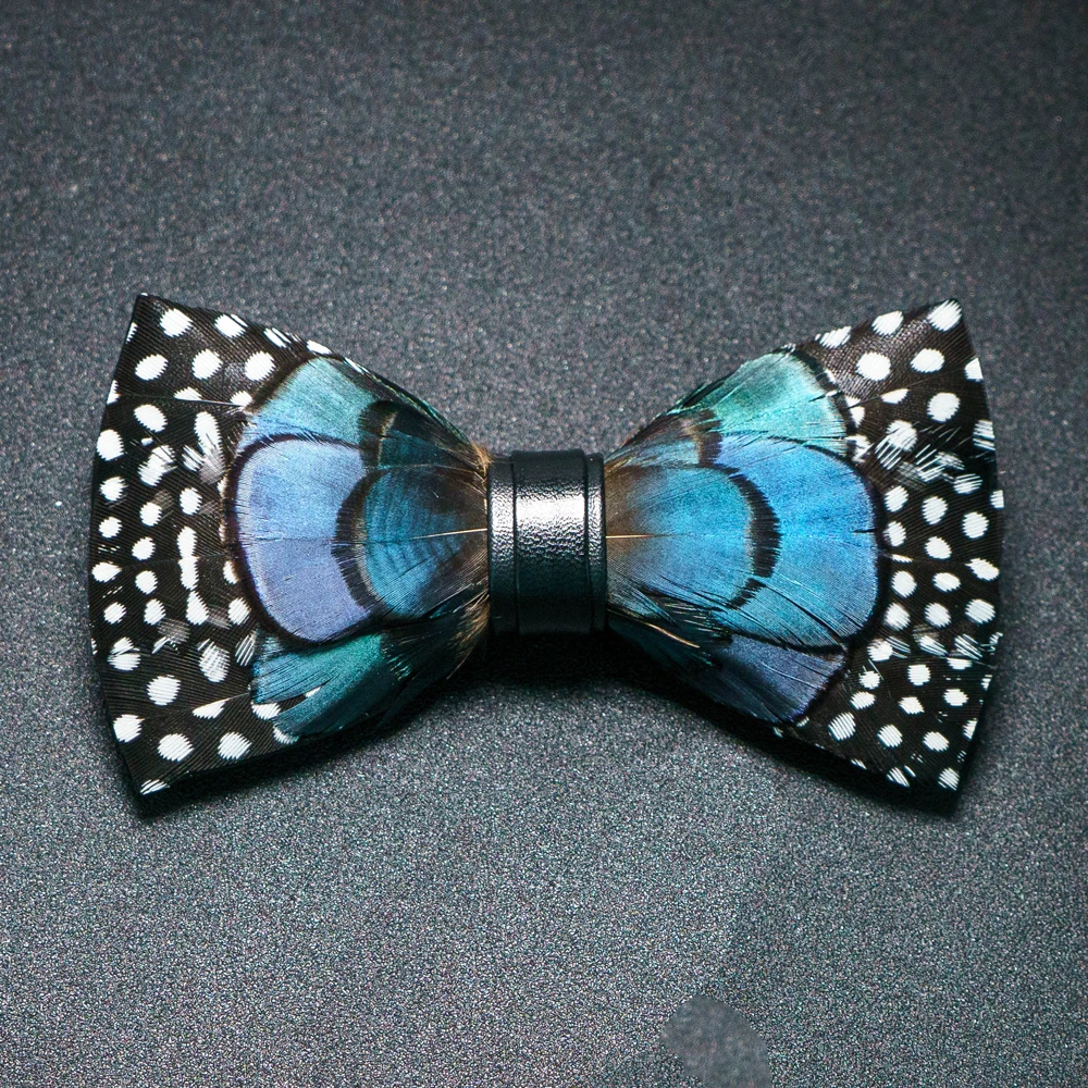 JEMYGINS Neue Design männer Hochzeit Fliege Mode Handgemachte Feder BowTie Geschenk für Geburtstag Party Männer Fliege Anzug Zubehör – Detail 4