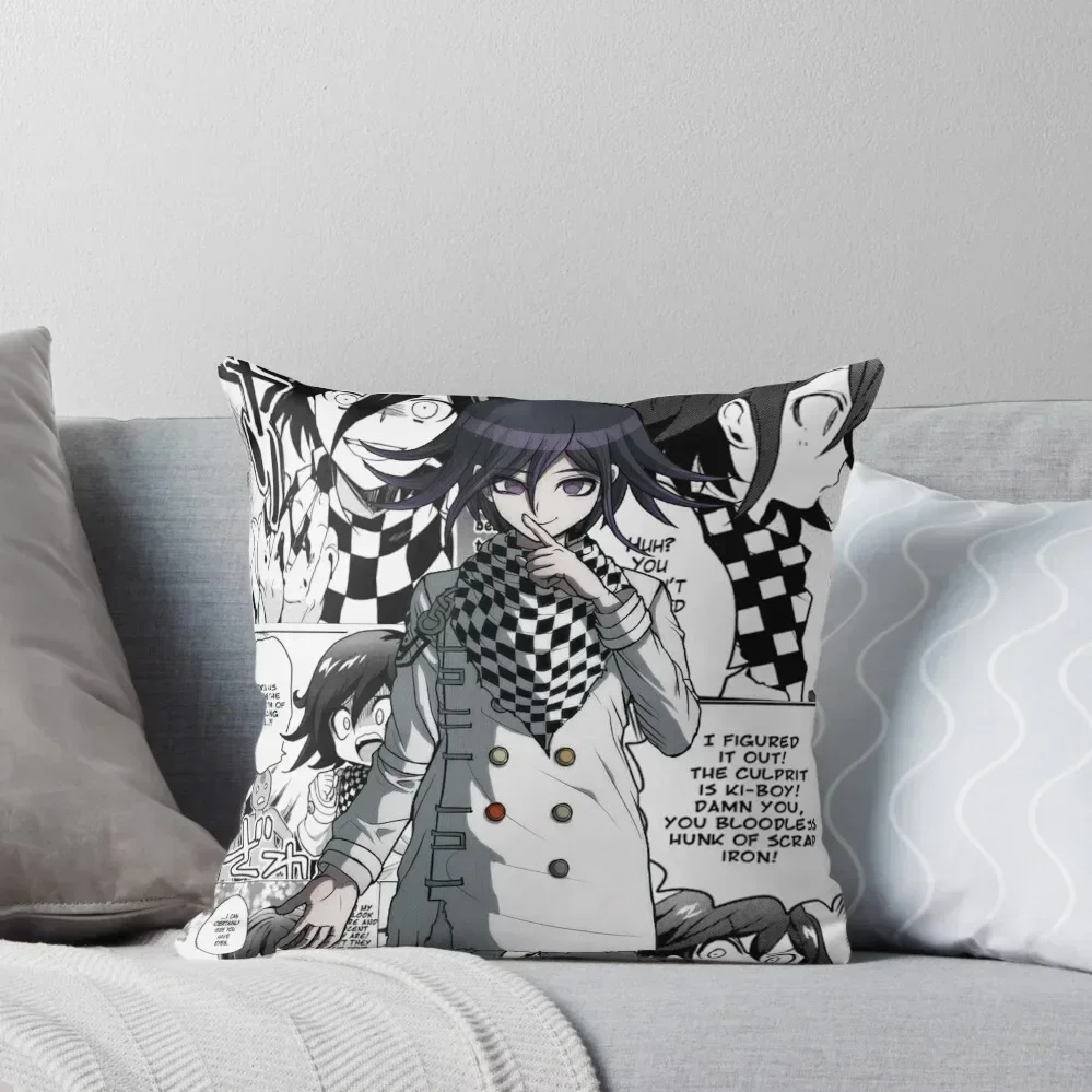 

Kokichi Ouma Embodiment of a Lie Manga Throw Pillow Embroidered Cushion Cover Cushions For Decorative Sofa Cusions Cover pillow