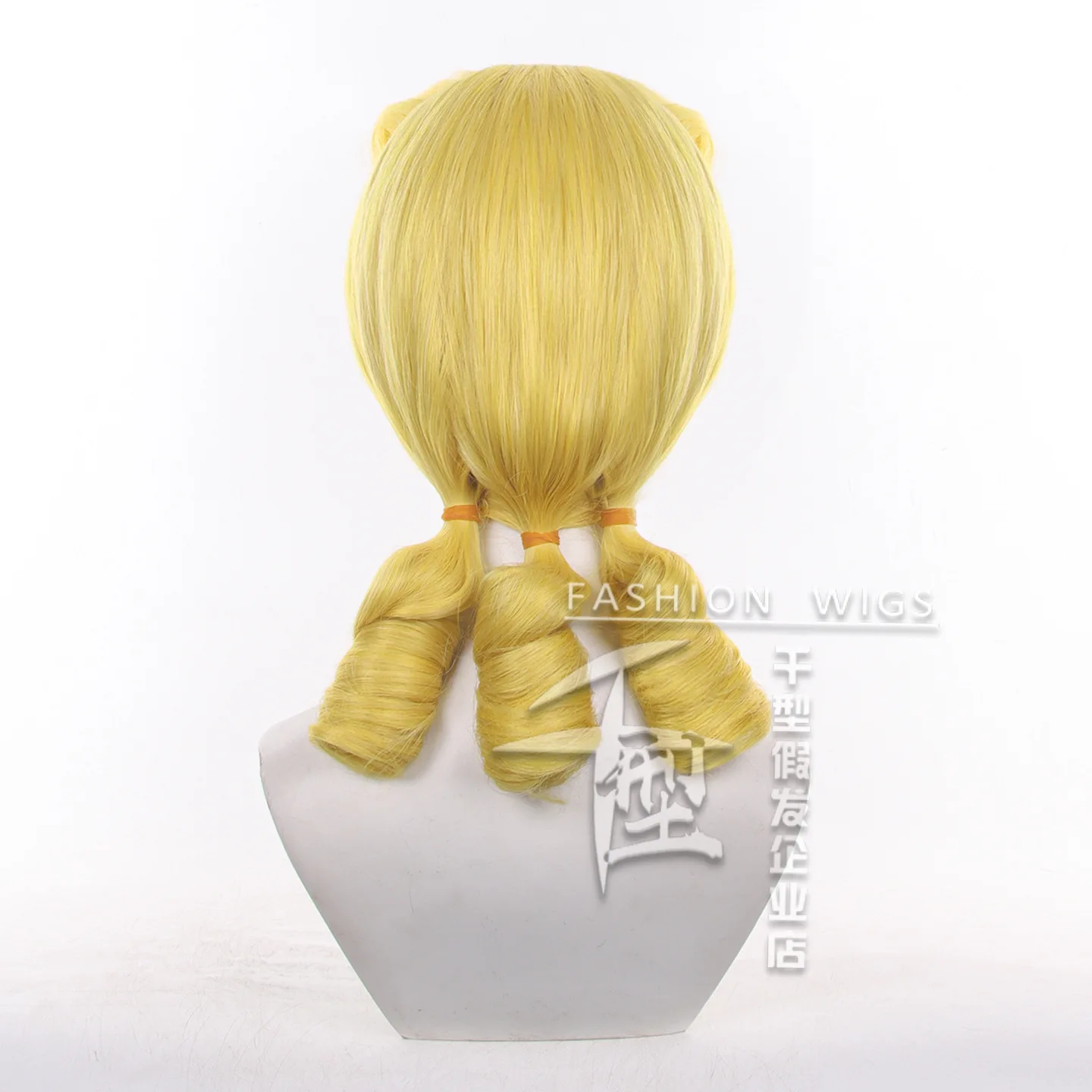 Bo Peep Cosplay Wig Toy Anime Story Golden Retro Wig, Super Curly Texture with Tied Hair Design Heat Resistant + Wig Cap