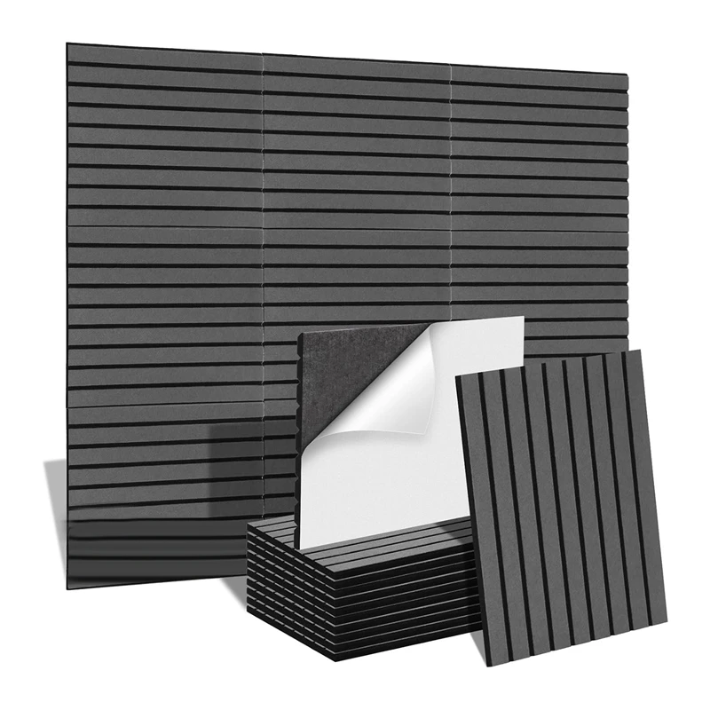 

12 шт./упаковка, самоклеящаяся акустическая панель, 14 х12х0, 4 дюйма