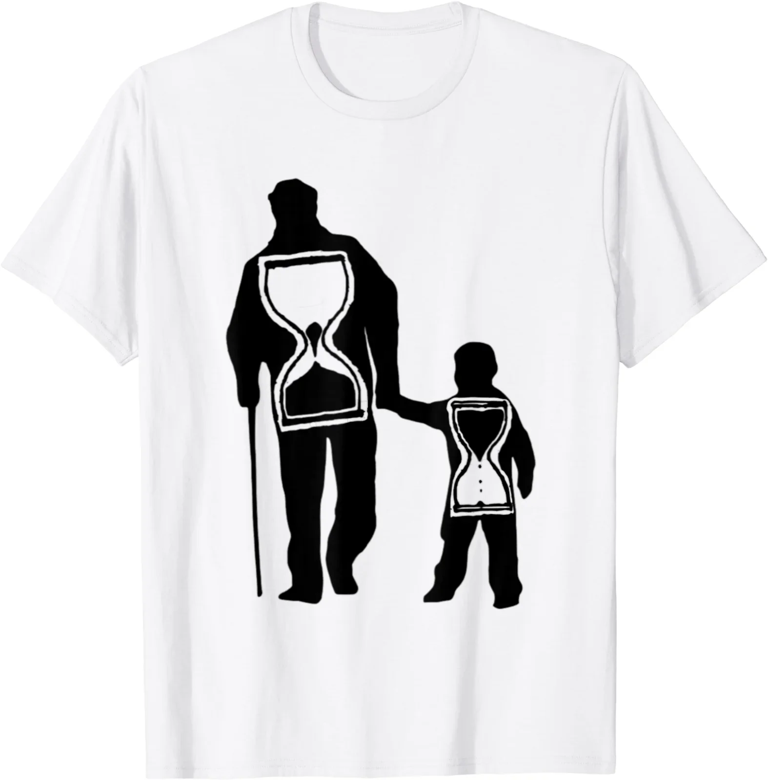 Sentimental Father Grandpa Shirt Time Is Precious Gift T-Shirt S-3xl Men's 100% Cotton Casual T-shirts Loose Top Size S-3XL