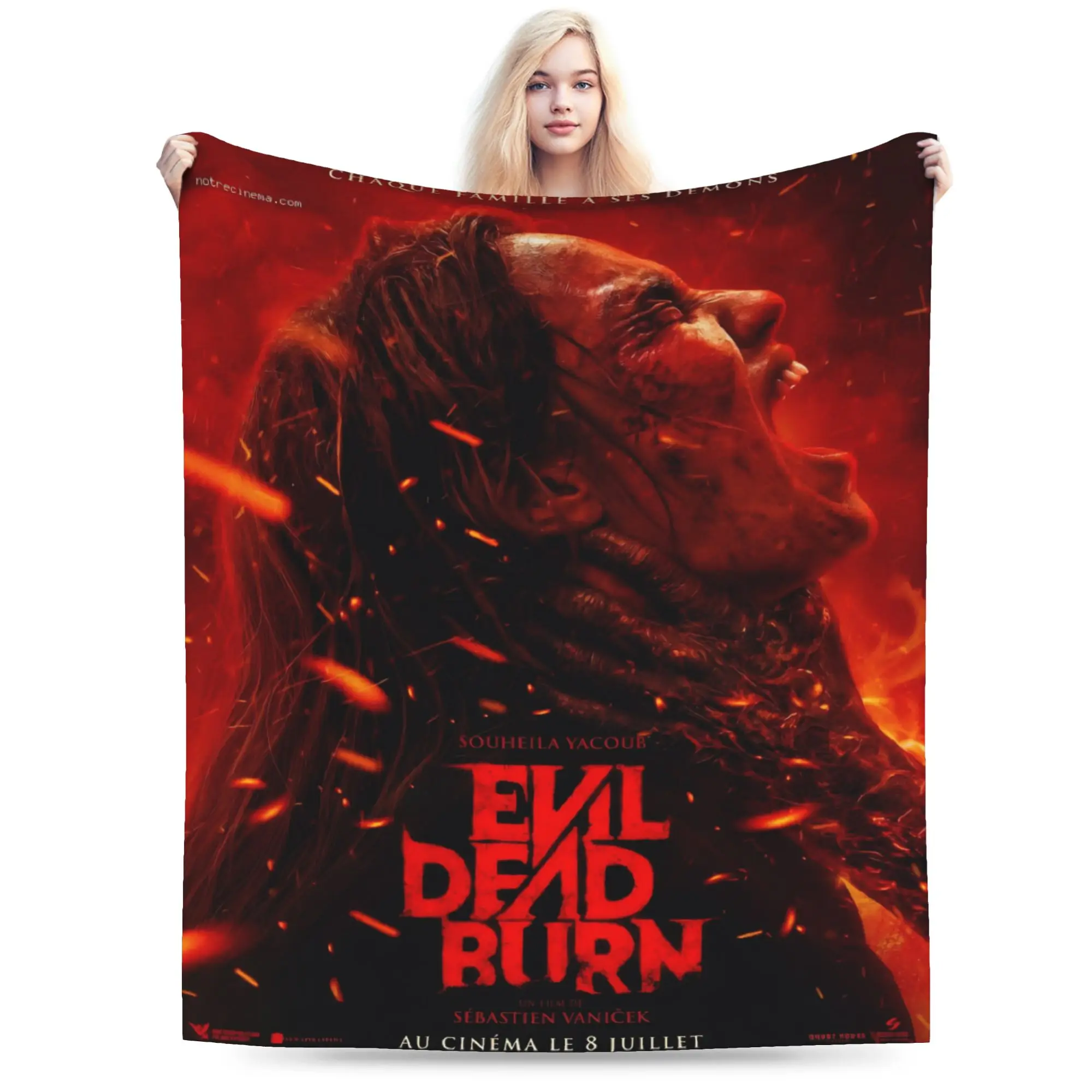 Evil Dead Burn Throw Blanket for Couch  Fuzzy Soft Plush Blanket 50x60 Inch Multi-size Bedspread for All Seasons