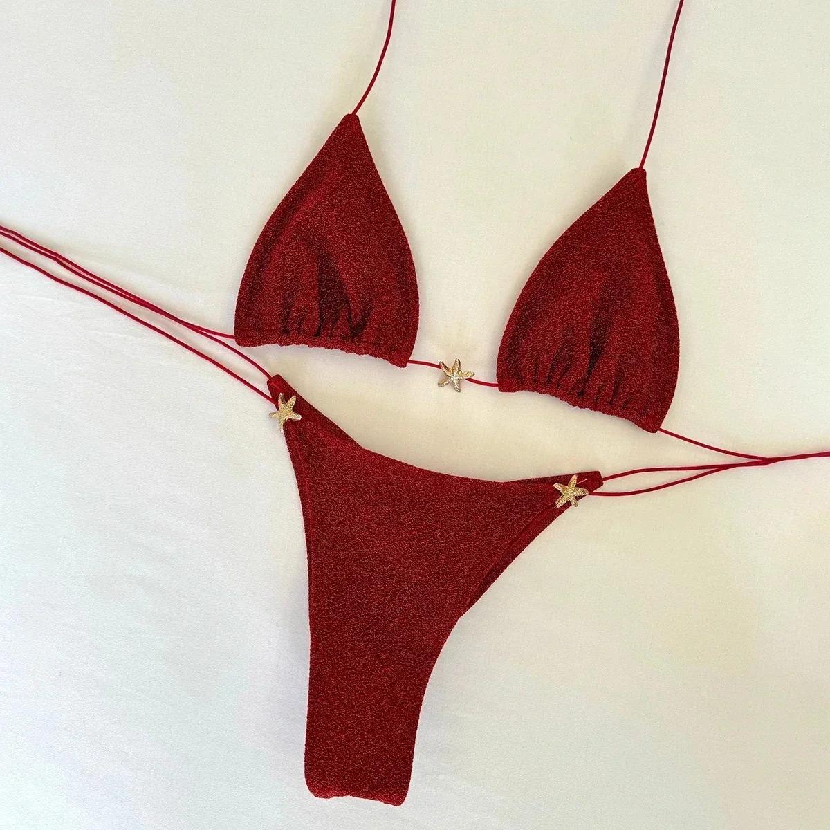 

2025 Sexy Backless Women's Strap Bikini Split Swimsuit 2-Piece Maillot De Bain Femme Swimwear for Female