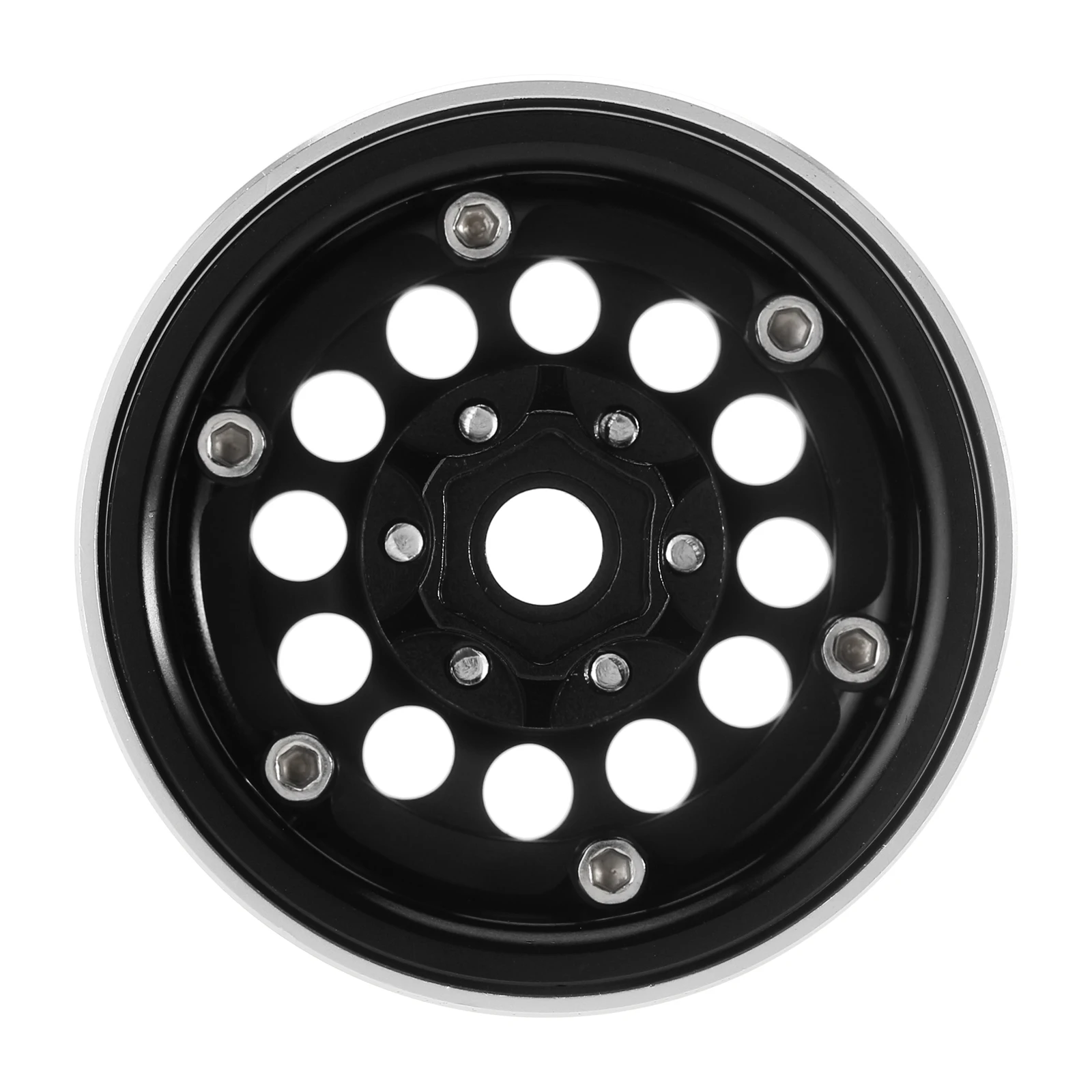 INJORA 153g Super Heavy Brass & Aluminum Deep Dish 1.9" Beadlock Wheel Rim for 1/10 RC Crawler SCX10 TRX4 VS4-10 Gen8 (W1957)