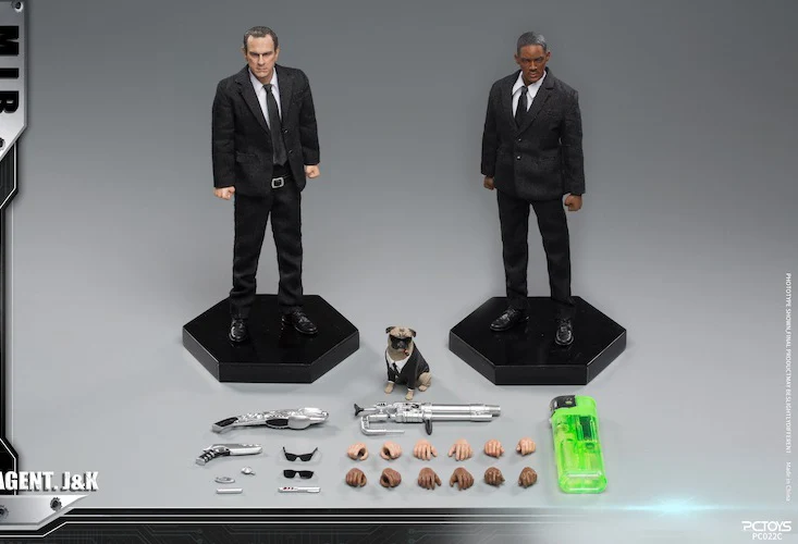 PCTOYS PC022C Anget J & K with Frank Dog Black Suit Man 1/12 Action Figure