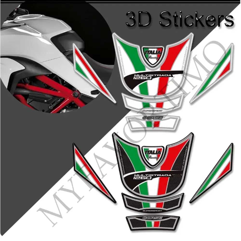 

For Ducati MULTISTRADA 1260 S 1260S Motorcycle Gas Fuel Oil Kit Knee Fairing Fender Protector Stickers Decals Tank Pad Grips