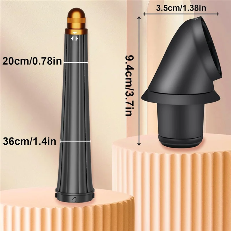 AB43-Per accessori per asciugacapelli Dyson Attacco a botti lunghi e adattatore Accessori supersonici Oro