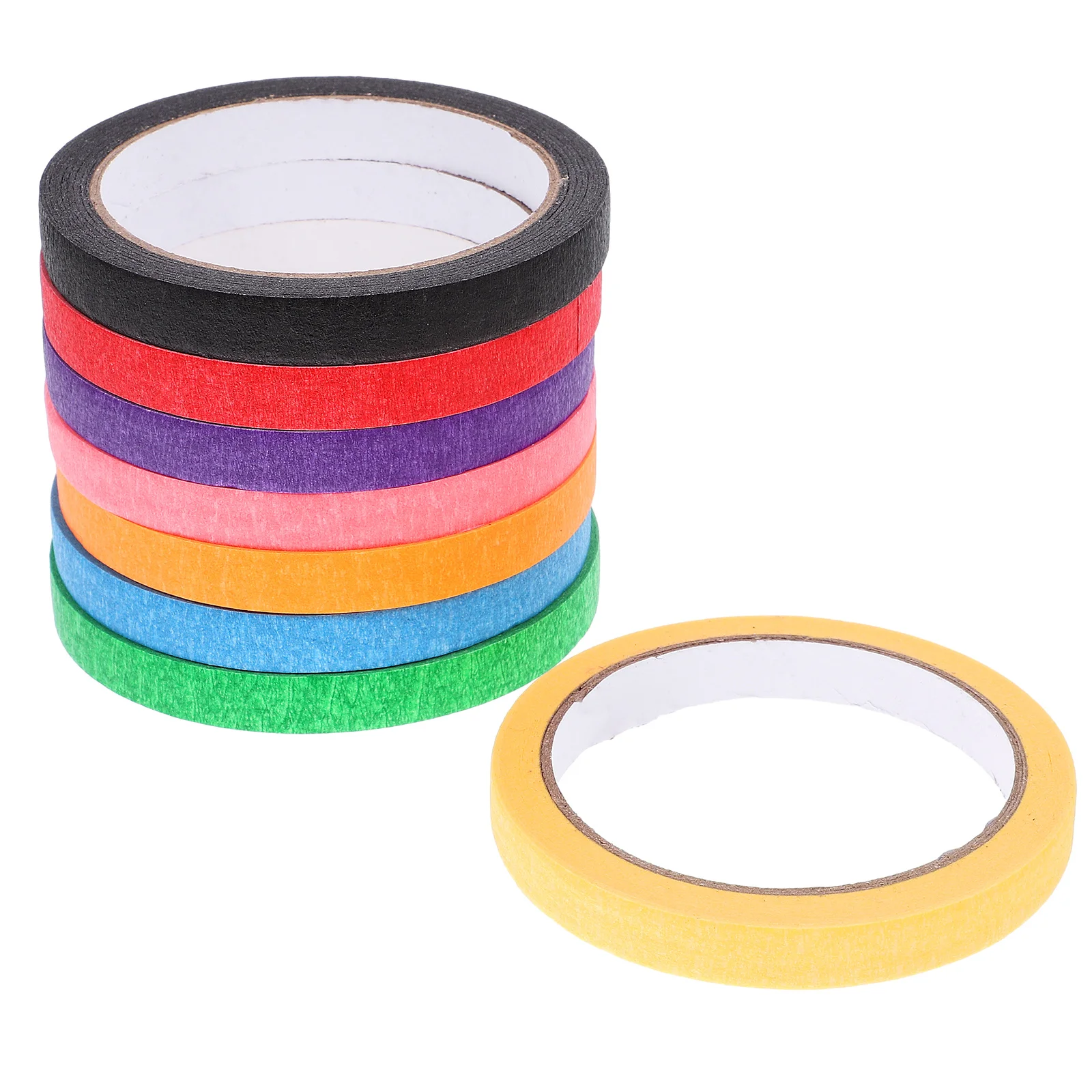 

8 Rolls Colored Masking Tape for Painting Cars Crafts Writable Surface Easy Removal No Residue Colored Masking Tape
