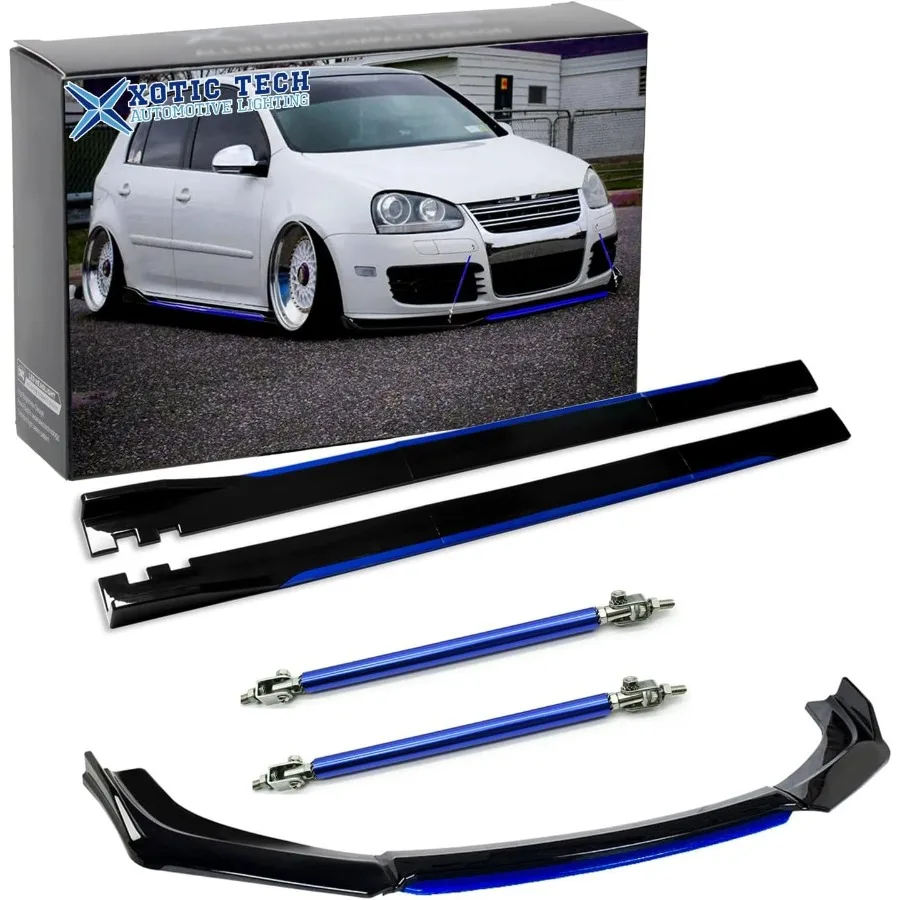 

Спойлер на передний бампер для подбородка + боковая юбка 2,2 м, диффузоры крыльев + регулируемый опорный стержень 1013, универсальный, подходит для большинства автомобилей, глянцевый