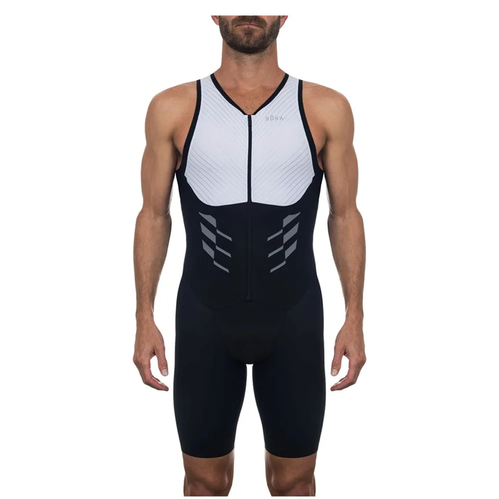 Roka Triathlon Men\'s Sleeveless Swimming And Running Sportswear Bodysuit Outdoor Tights Skin Suit 2022 New