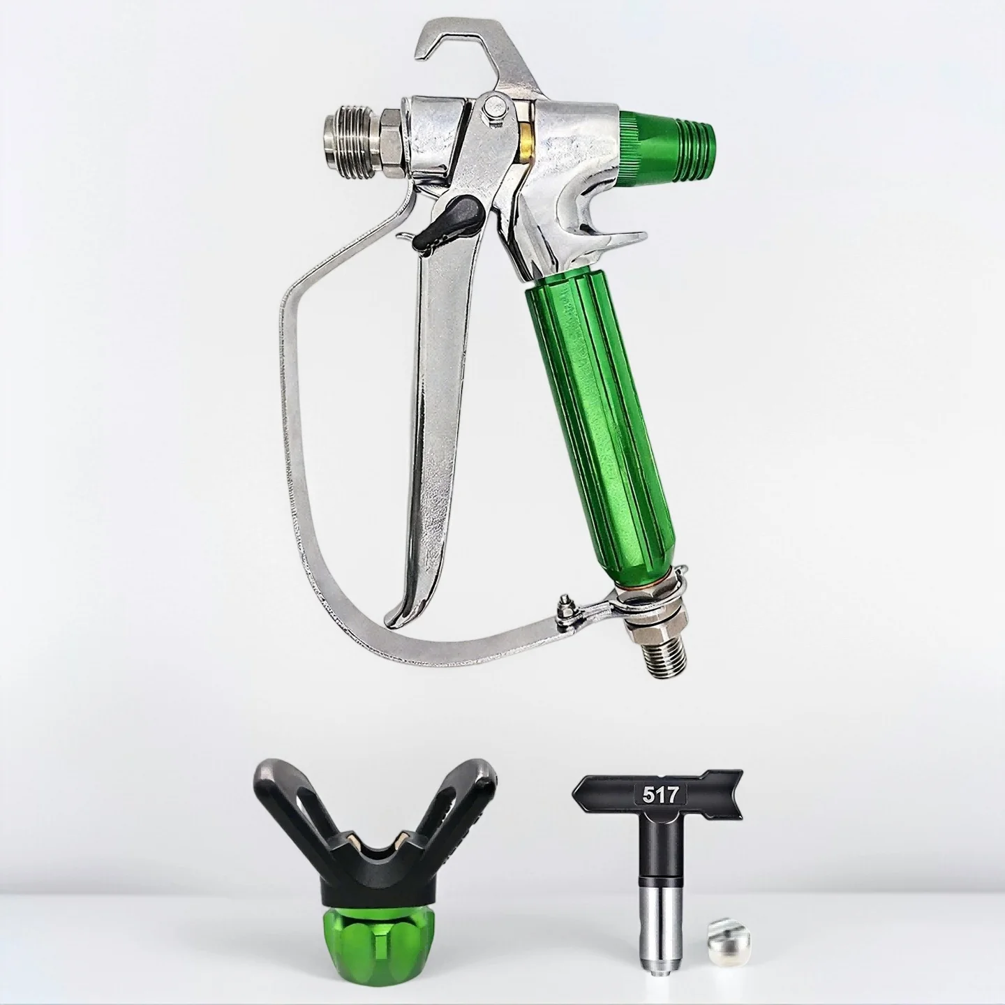 

3Pcs Airless Sprayer Gun with 517 Tip, Guard & Seal for Wall/Fence/Furniture