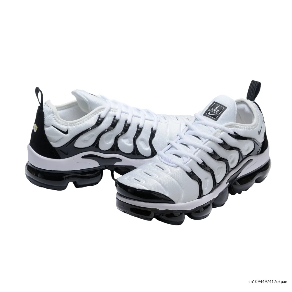 

Nike Original Air VaporMax Plus Women Men Shock Absorption Anti-slip Abrasion Resistance Comfort Running Shoes White Black