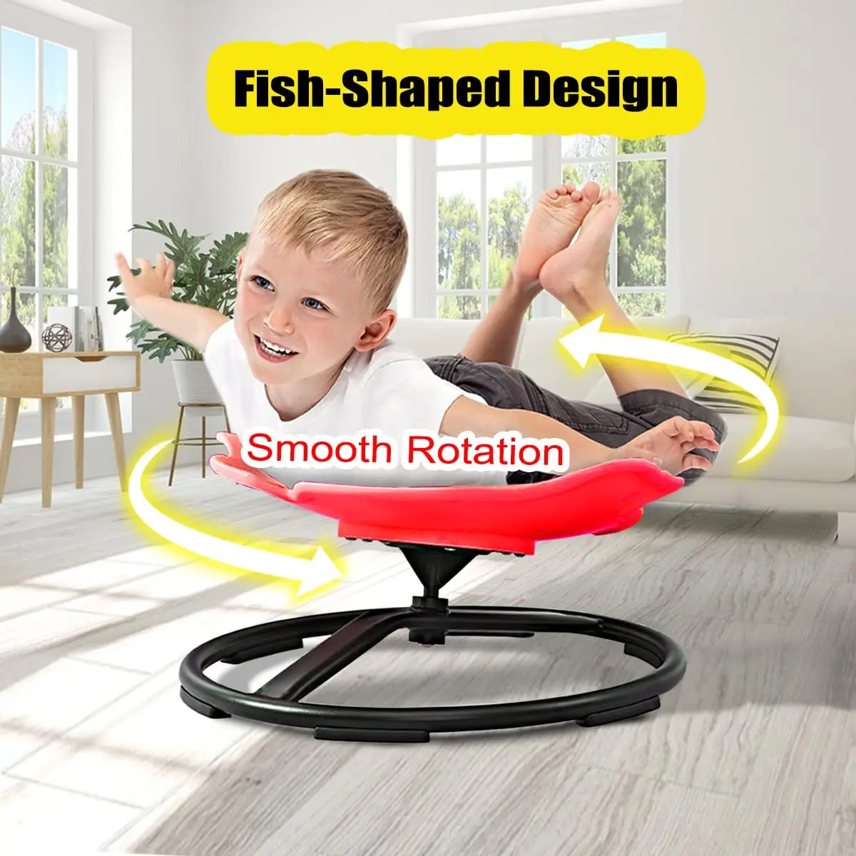 Sit and Spin Spinning Activity Toy for Toddlers, Wobble Chair - Sensory Spinning Seat for Kids, Autism Kids Swivel Chair