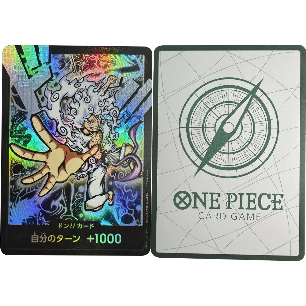 

Anime OPCG Collection Card Game Nika Monkey D Luffy Championship Prize Card Refractive Color Flash Child Gifts Toy