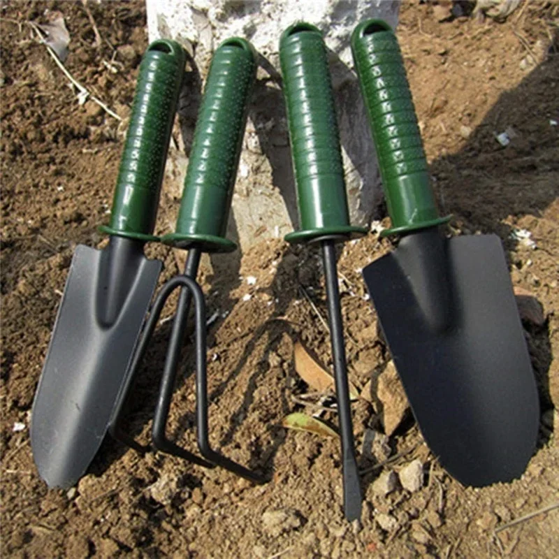 4Pcs Garden Tool Set Flower Planting Combination Shovel Tool Set Tool Sets Mini Gardening Plant Tools Shovel Rake Spade