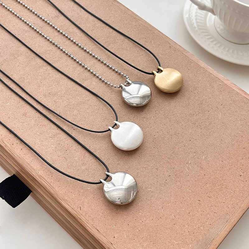 Korean Ins Niche Design Round Bag Pendant Long Necklace Sweet and Cool Flirty Style Versatile Sweater Chain Accessories for Wome view 2