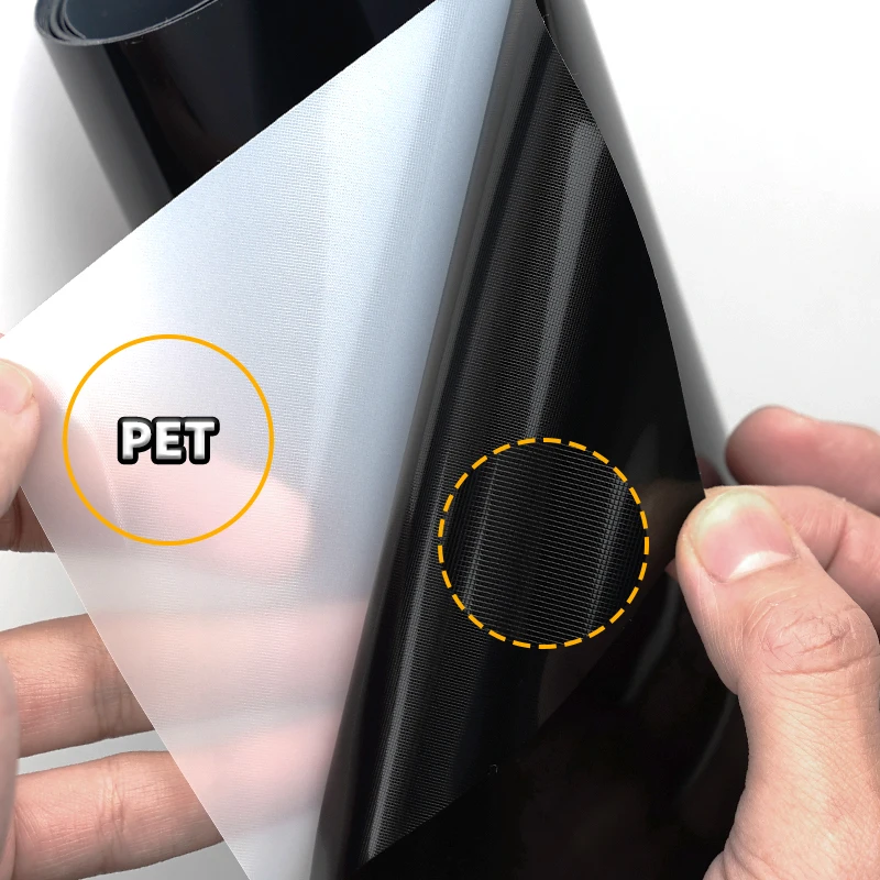 Superglänzende Schwarze PPF-Autofolierung Selbstklebende Vinylfolie mit Luftkanälen – Detail 10