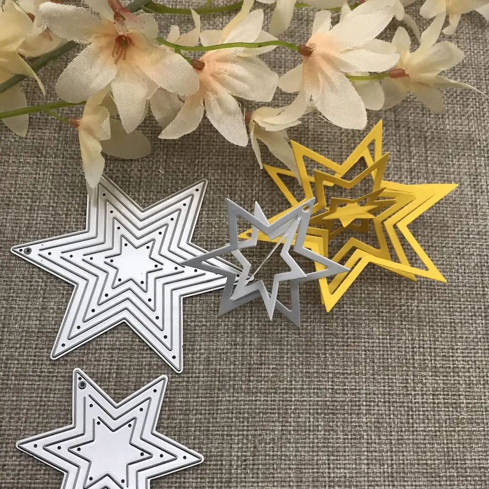 3D Star tag decoration Metal Cutting Dies Stencils For DIY Scrapbooking Decorative Embossing Handcraft Die Cutting Template Mold