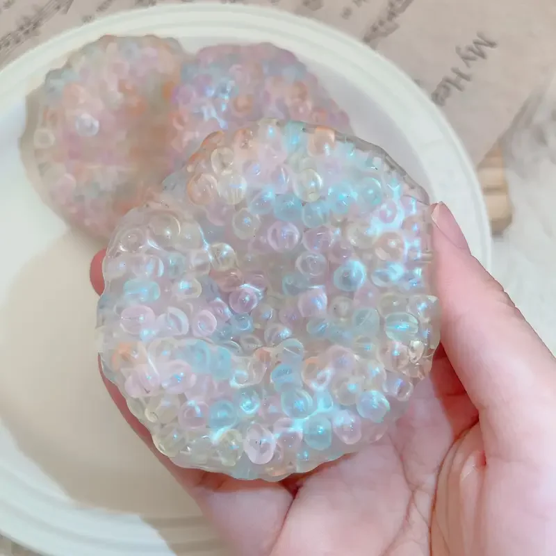 Bola antiestrés con cuentas pop blandas coloridas, juguete sensorial súper suave para adultos y niños, regalos para aliviar la ansiedad