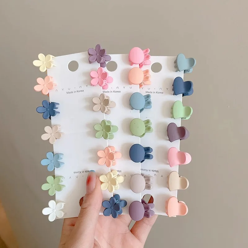 ดอกไม้เล็กๆสีสันสดใสเวอร์ชั่นเกาหลีคลิปหนีบผมขนาดเล็กเครื่องประดับผมเด็กน่ารักพลาสติกเจ้าหญิงฝ้าคลิปกิ๊บติดผมแบบเรียบง่าย