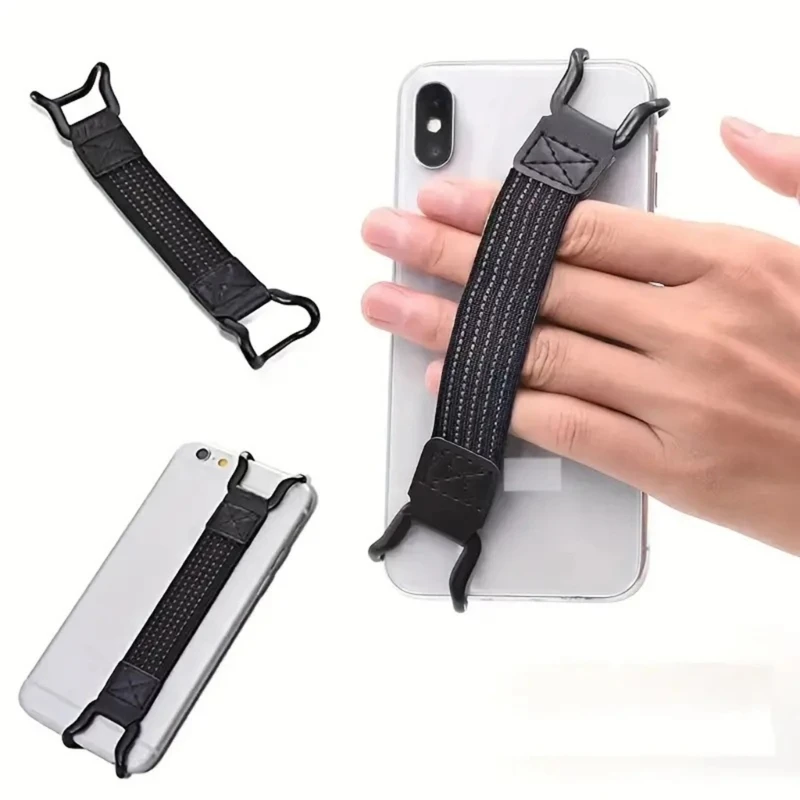 Universal Mobile Phone Holder Wrist Strap Holder One Hand Operation Finger Grip Strap for Smartphones Tablets Accessory