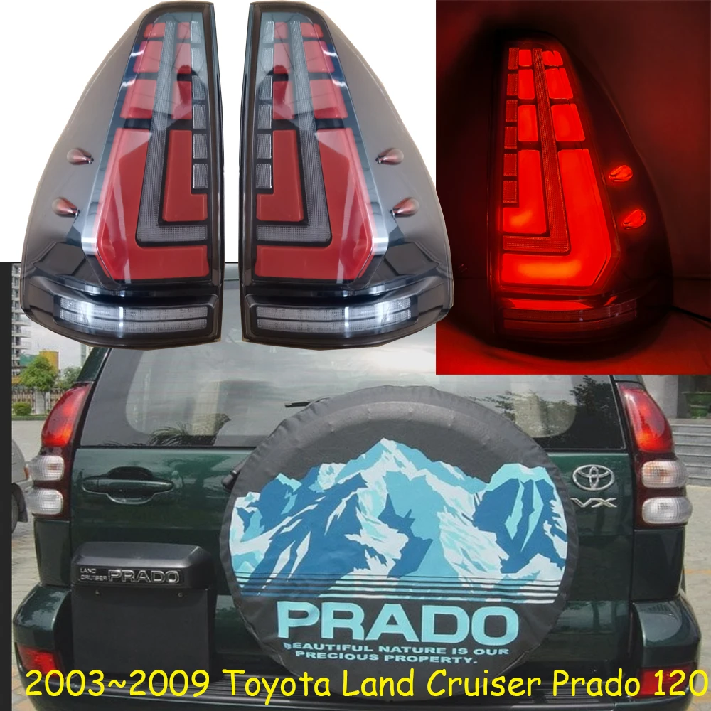 

Светодиодные задние фонари для Toyota Land Cruiser Prado LC120 (2003-2009), аксессуары для автомобиля, задние противотуманные фары.